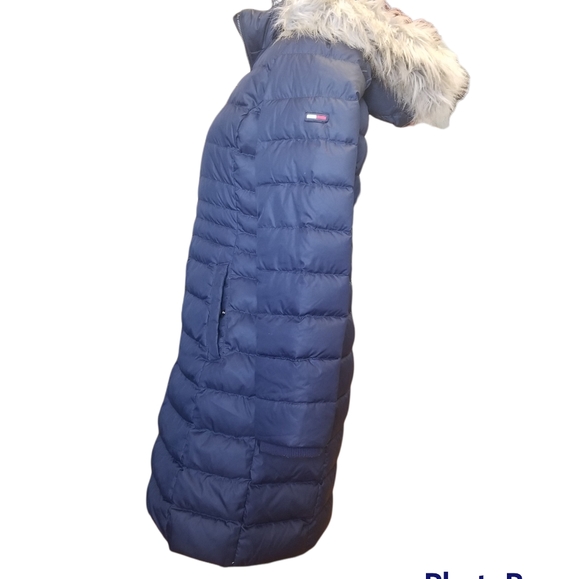 TOMMY HILFIGER puffy jacket . Large/blue. - Picture 9 of 11